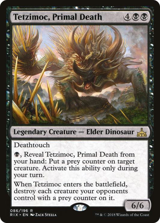 Tetzimoc, Primal Death [Rivals of Ixalan] Foil