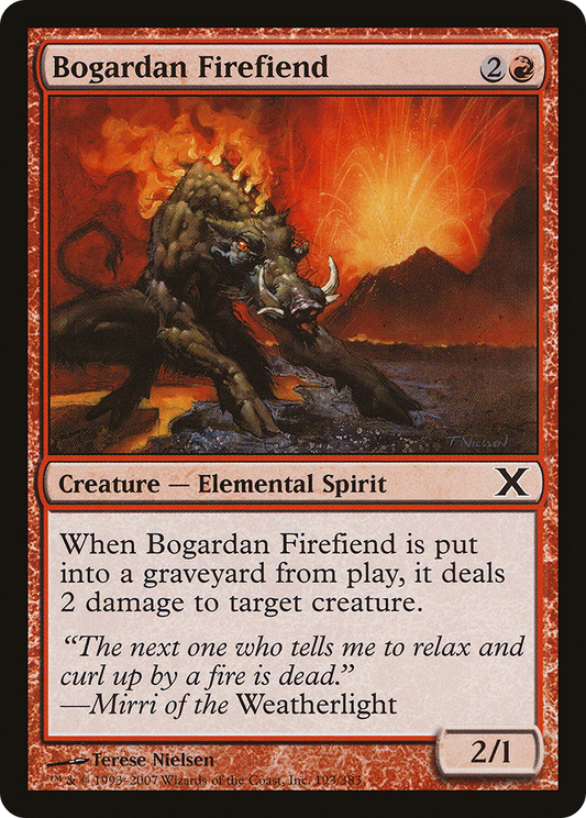 Bogardan Firefiend (193) Foil - Tenth Edition