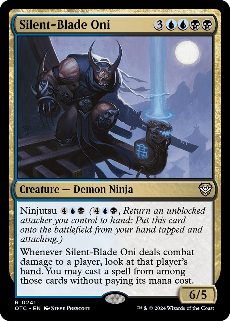 Silent-Blade Oni [Outlaws of Thunder Junction Commander] | Silver Goblin