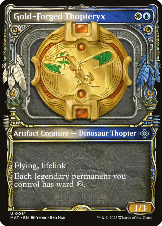Gold-Forged Thopteryx (Showcase) [March of the Machine: The Aftermath] Foil