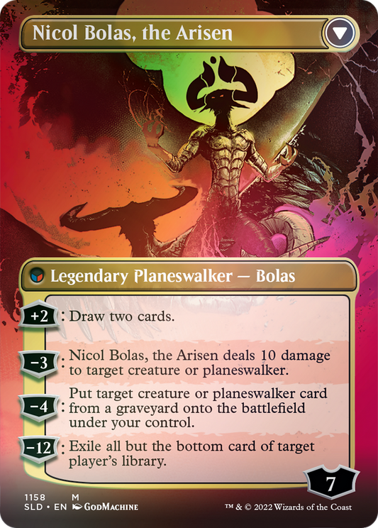 Nicol Bolas, the Ravager // Nicol Bolas, the Arisen (Display Commander) (Borderless) [Secret Lair: From Cute to Brute] Foil