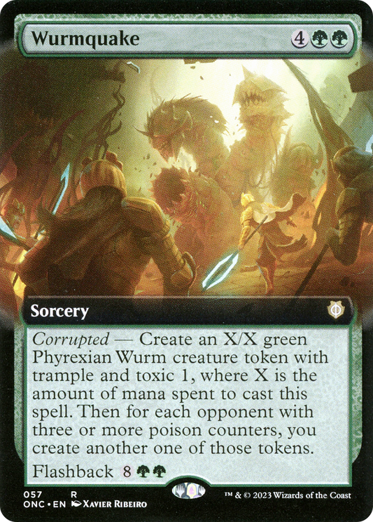 Wurmquake (Extended Art) [Phyrexia: All Will Be One Commander] Foil