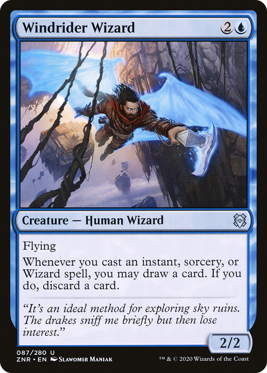 Windrider Wizard [Zendikar Rising] Foil