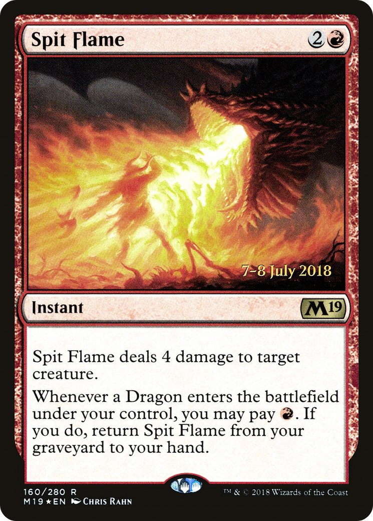 Spit Flame (160) Foil - Core Set 2019 Promos