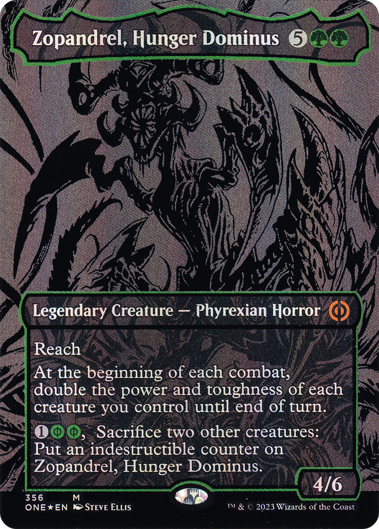 Zopandrel, Hunger Dominus (Oil Slick Raised Foil) [Phyrexia: All Will Be One] | Silver Goblin