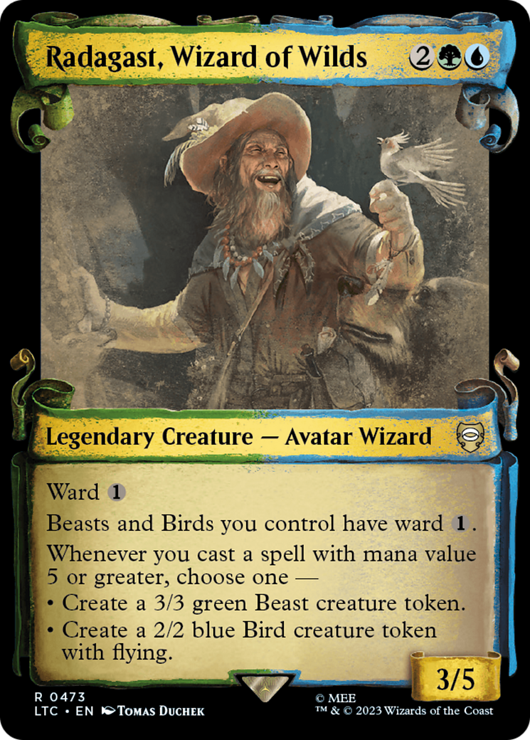 Radagast, Wizard of Wilds (Showcase Scrolls) (Showcase) (473) Foil - Tales of Middle-earth Commander