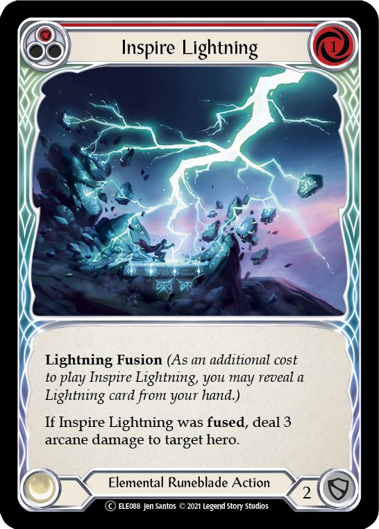 Inspire Lightning (Red) [U-ELE088] (Tales of Aria Unlimited)  Unlimited Rainbow Foil | Silver Goblin