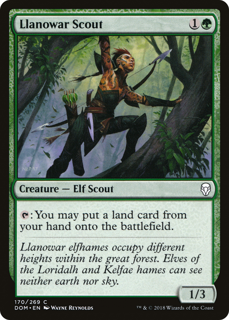Llanowar Scout [Dominaria] Foil