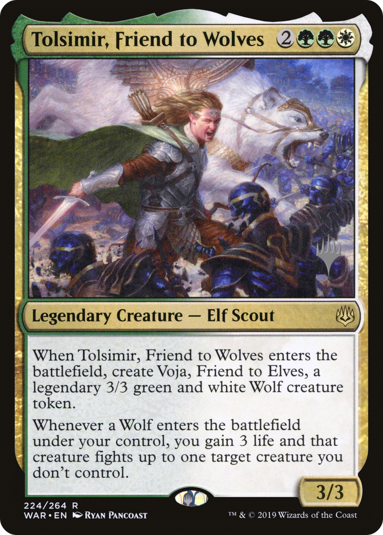 Tolsimir, Friend to Wolves (224p) Foil - War of the Spark Promos