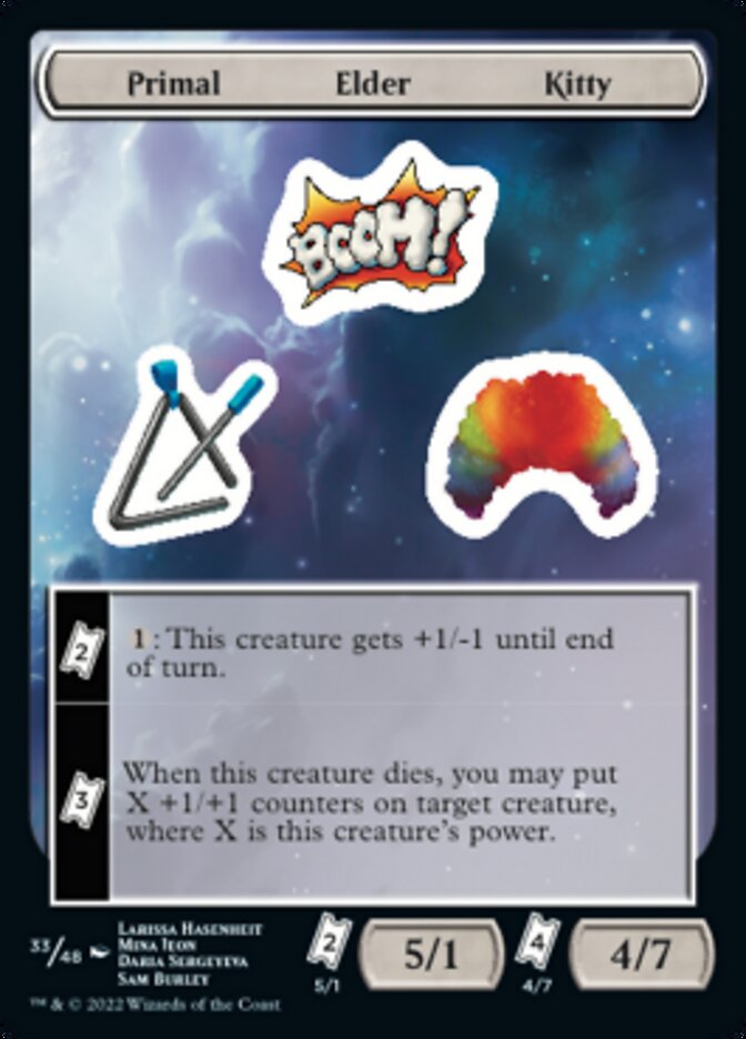 Primal Elder Kitty [Unfinity Stickers] | Silver Goblin