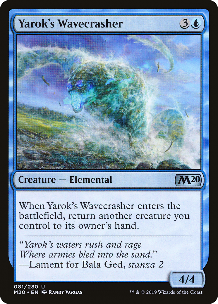 Yarok's Wavecrasher [Core Set 2020] | Silver Goblin