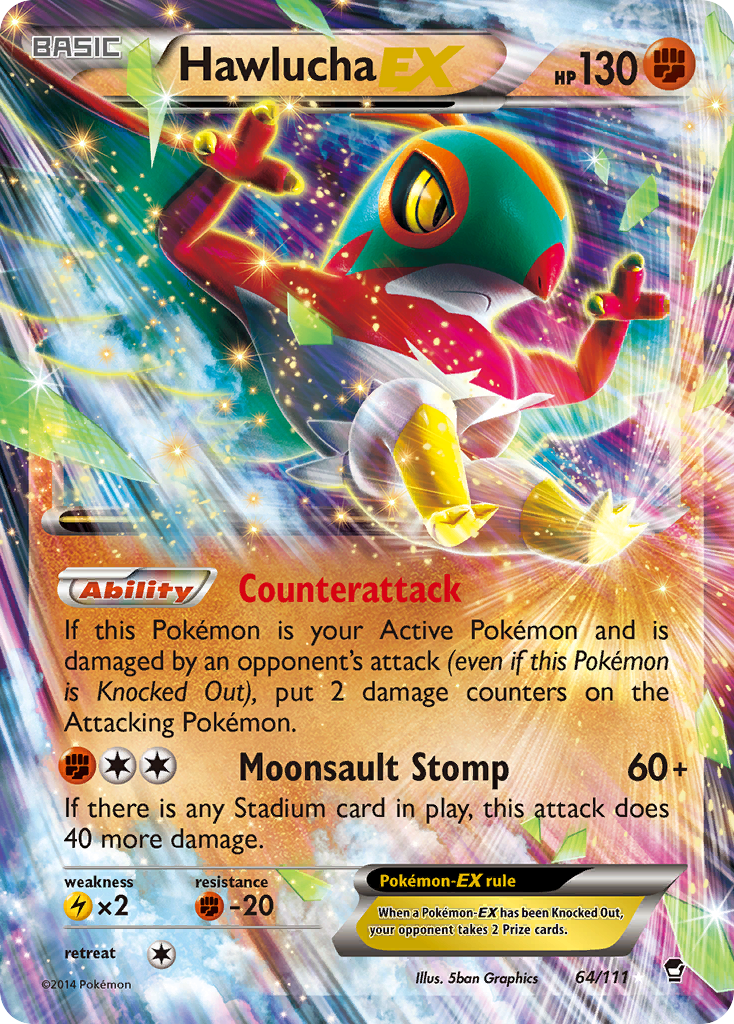 Hawlucha EX (64/111) [XY: Furious Fists] | Silver Goblin