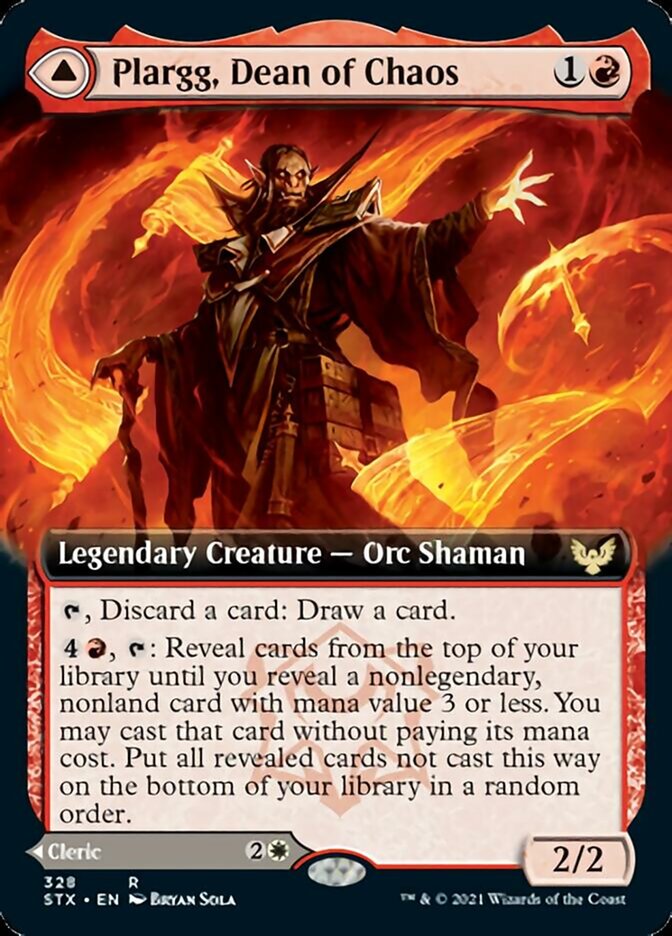 Plargg, Dean of Chaos // Augusta, Dean of Order (Extended Art) [Strixhaven: School of Mages] Foil