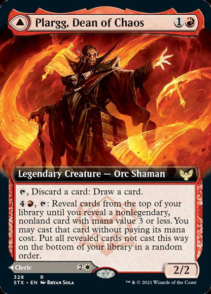 Plargg, Dean of Chaos // Augusta, Dean of Order (Extended Art) [Strixhaven: School of Mages] Foil