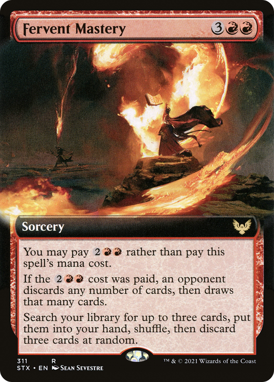 Fervent Mastery (Extended Art) [Strixhaven: School of Mages] Foil