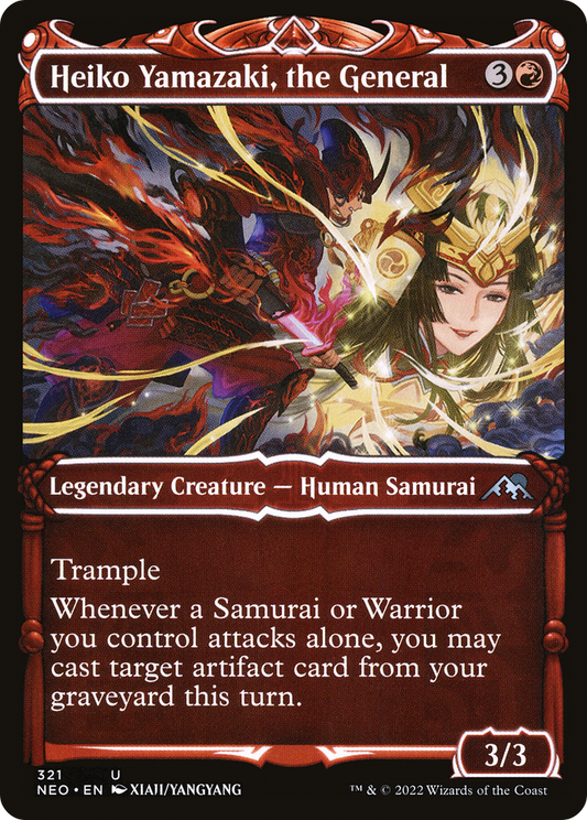 Heiko Yamazaki, the General (Showcase Samurai) [Kamigawa: Neon Dynasty] Foil