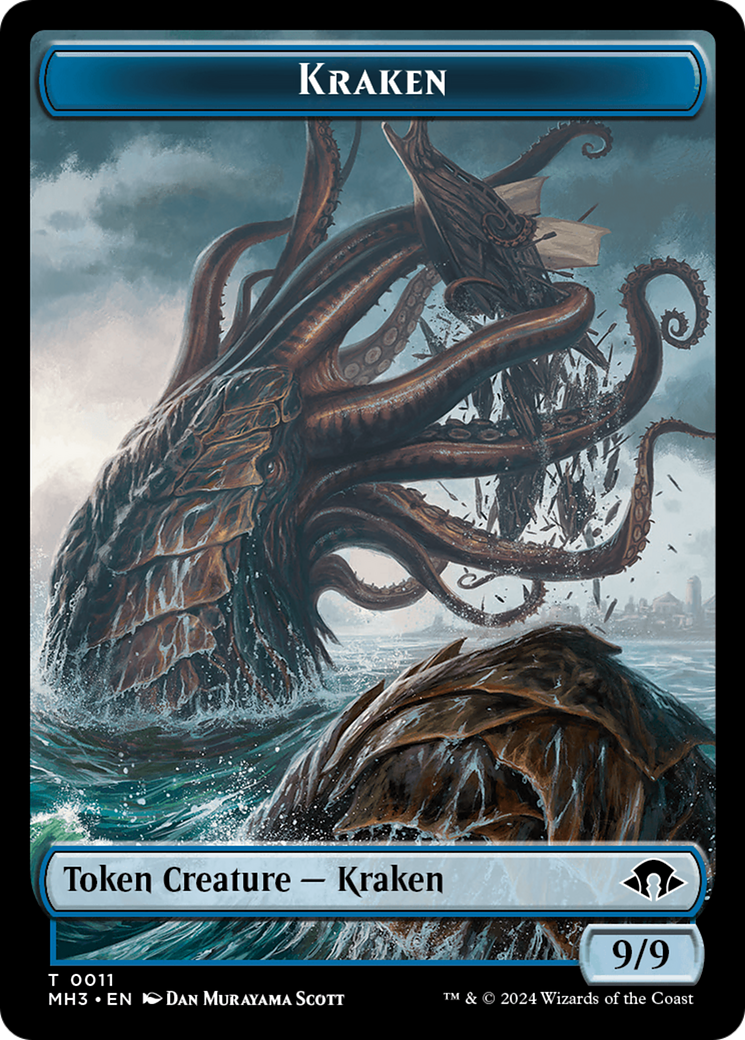 Eldrazi Spawn // Kraken Double-Sided Token [Modern Horizons 3 Tokens] | Silver Goblin