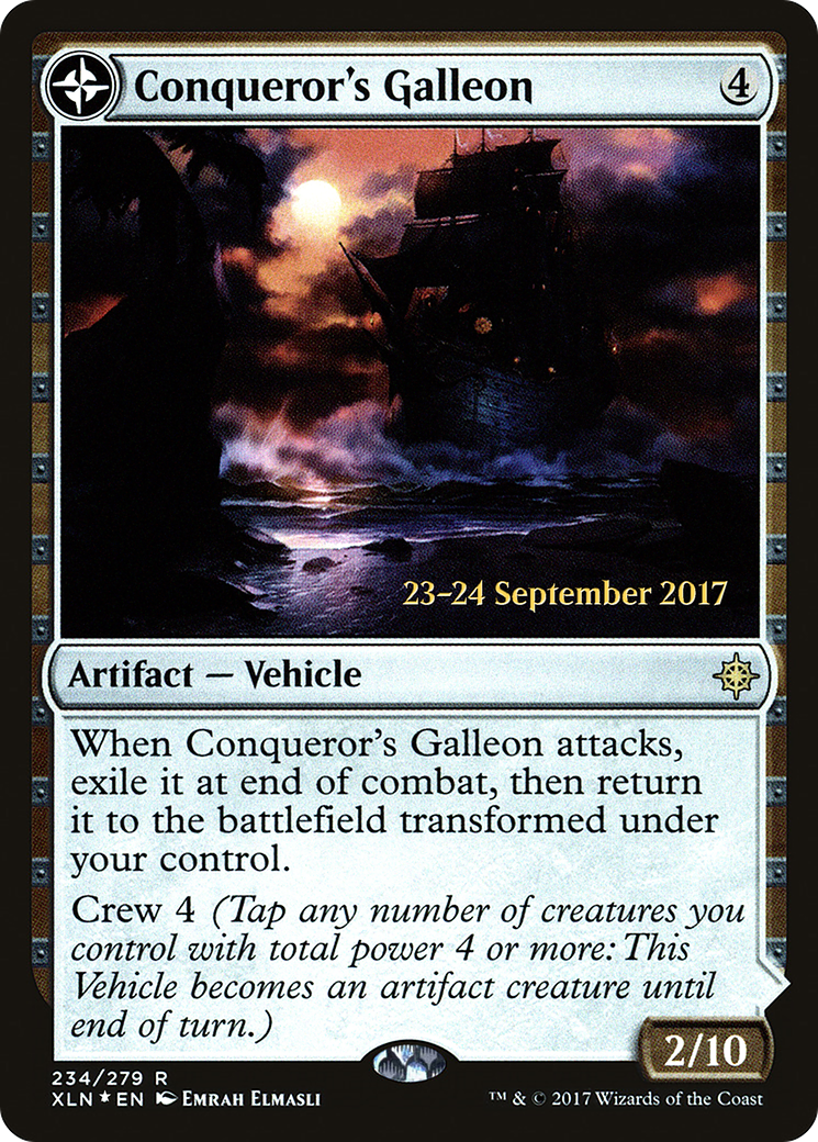 Conqueror's Galleon // Conqueror's Foothold [Ixalan Prerelease Promos] | Silver Goblin