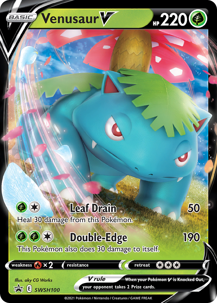 Venusaur V (SWSH100) [Sword & Shield: Black Star Promos] | Silver Goblin