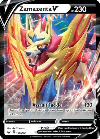 Zamazenta V (139/202) (Jumbo Card) [Sword & Shield: Base Set] | Silver Goblin