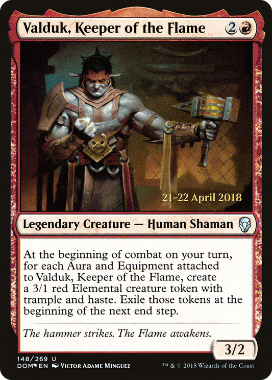 Valduk, Keeper of the Flame [Dominaria Prerelease Promos]