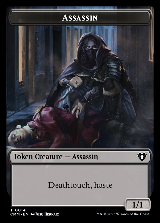 Eldrazi Scion // Assassin Double-Sided Token [Commander Masters Tokens] | Silver Goblin