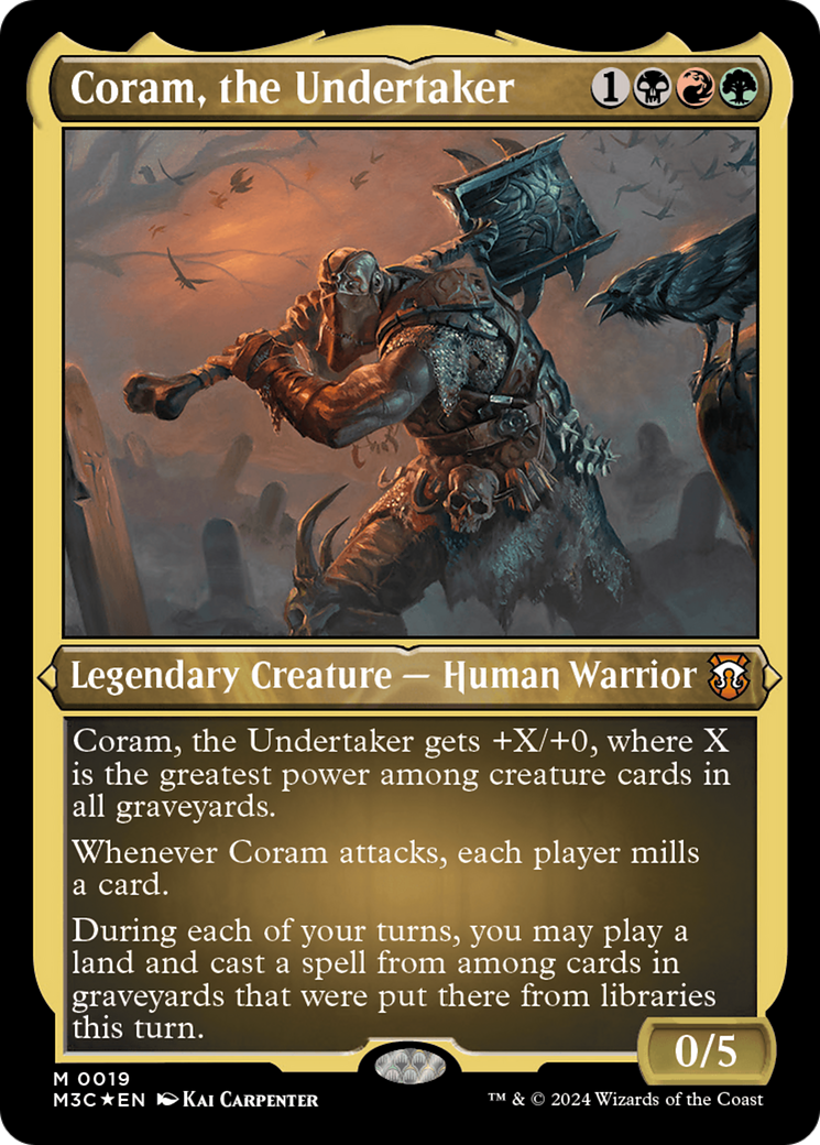 Coram, the Undertaker (Foil Etched) [Modern Horizons 3 Commander] | Silver Goblin