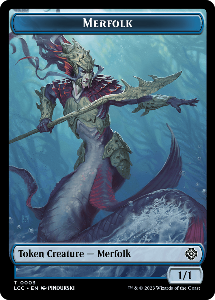 Bird // Merfolk (0003) Double-Sided Token [The Lost Caverns of Ixalan Commander Tokens] | Silver Goblin