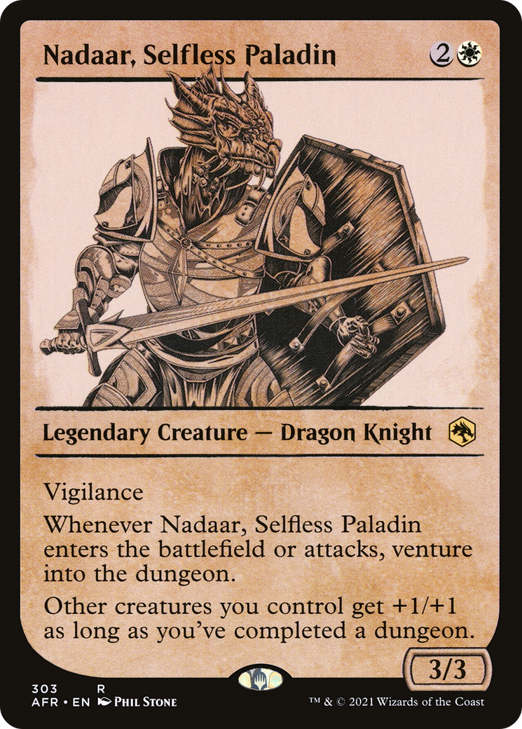 Nadaar, Selfless Paladin (Showcase) (303) Foil - Adventures in the Forgotten Realms