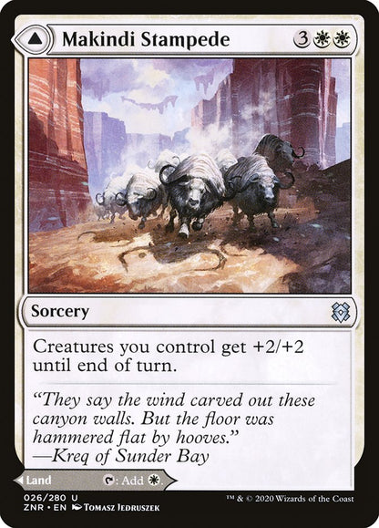 Makindi Stampede // Makindi Mesas [Zendikar Rising] Foil