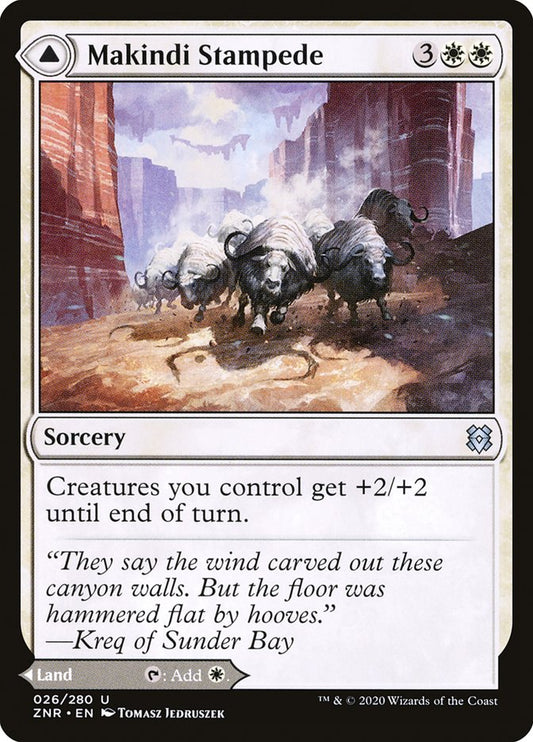 Makindi Stampede // Makindi Mesas [Zendikar Rising] Foil