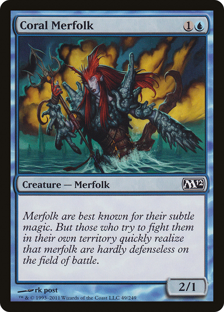 Coral Merfolk [Magic 2012] Foil