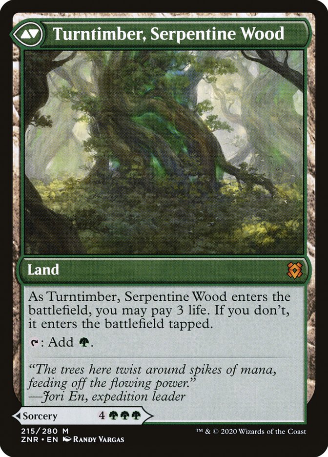 Turntimber Symbiosis // Turntimber, Serpentine Wood [Zendikar Rising] Foil