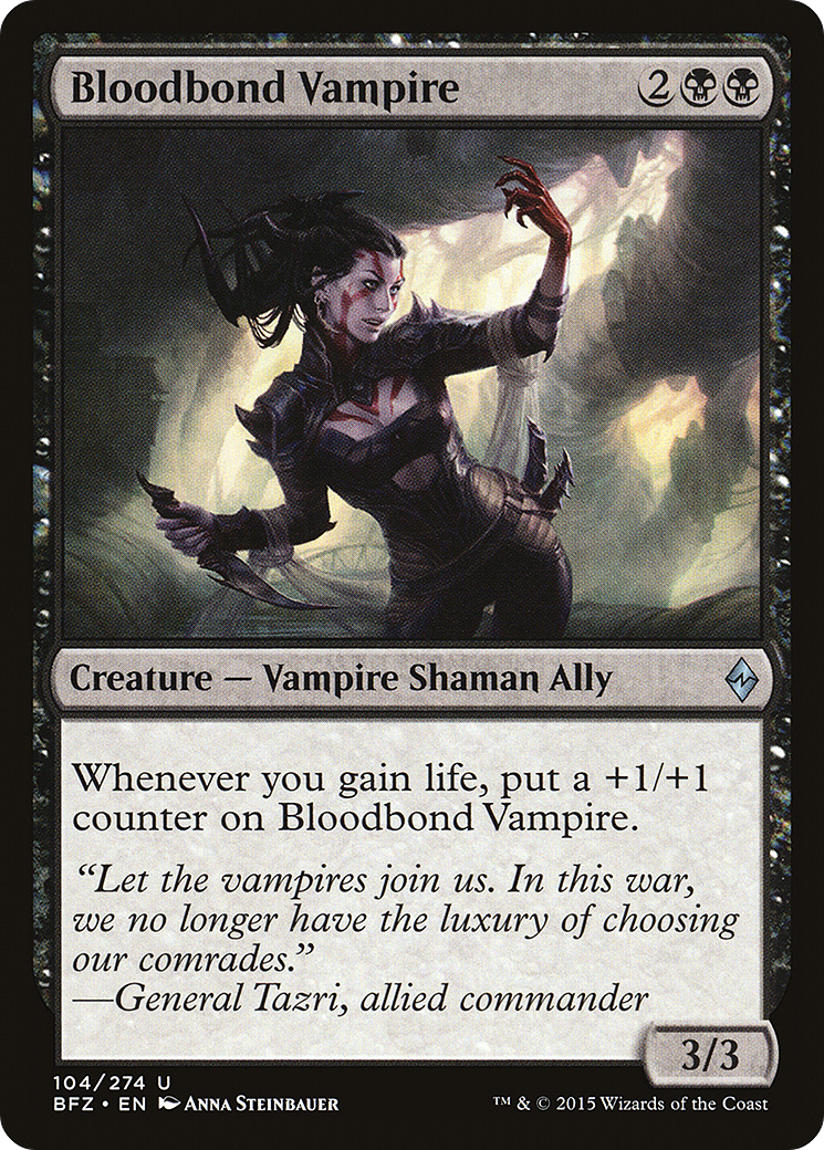 Bloodbond Vampire [Battle for Zendikar] Foil