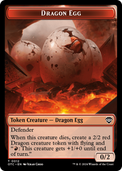Dragon Egg // Dragon Double-Sided Token [Outlaws of Thunder Junction Commander Tokens] | Silver Goblin