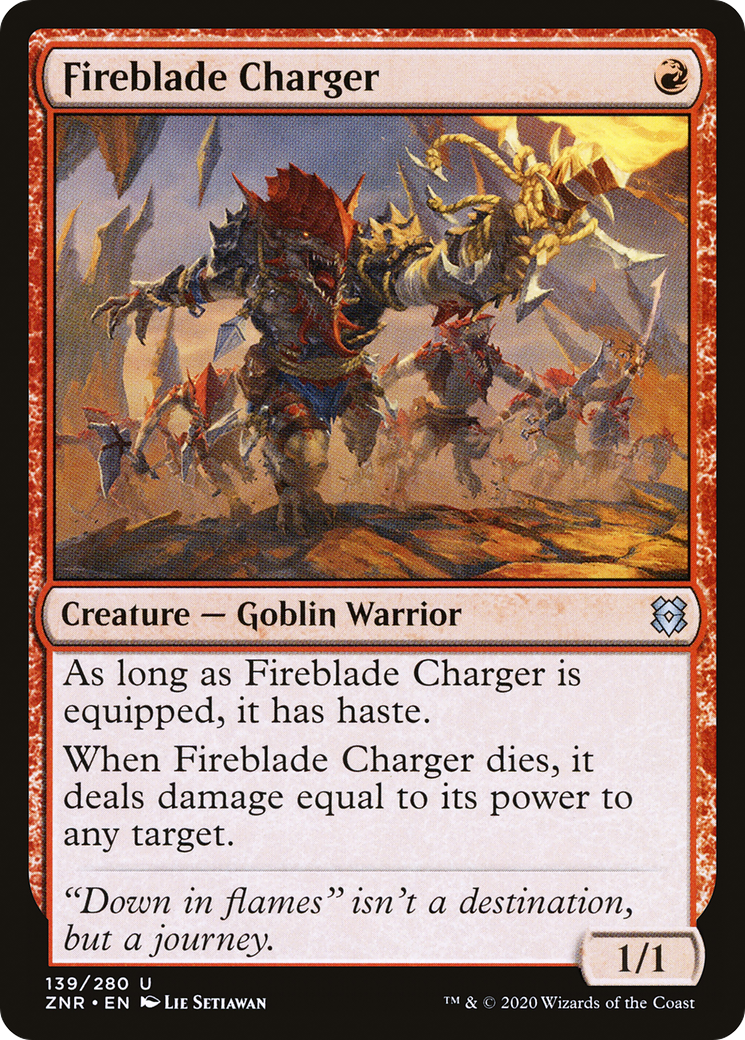 Fireblade Charger [Zendikar Rising] Foil