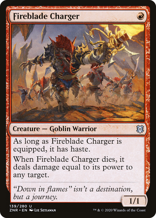 Fireblade Charger [Zendikar Rising] Foil