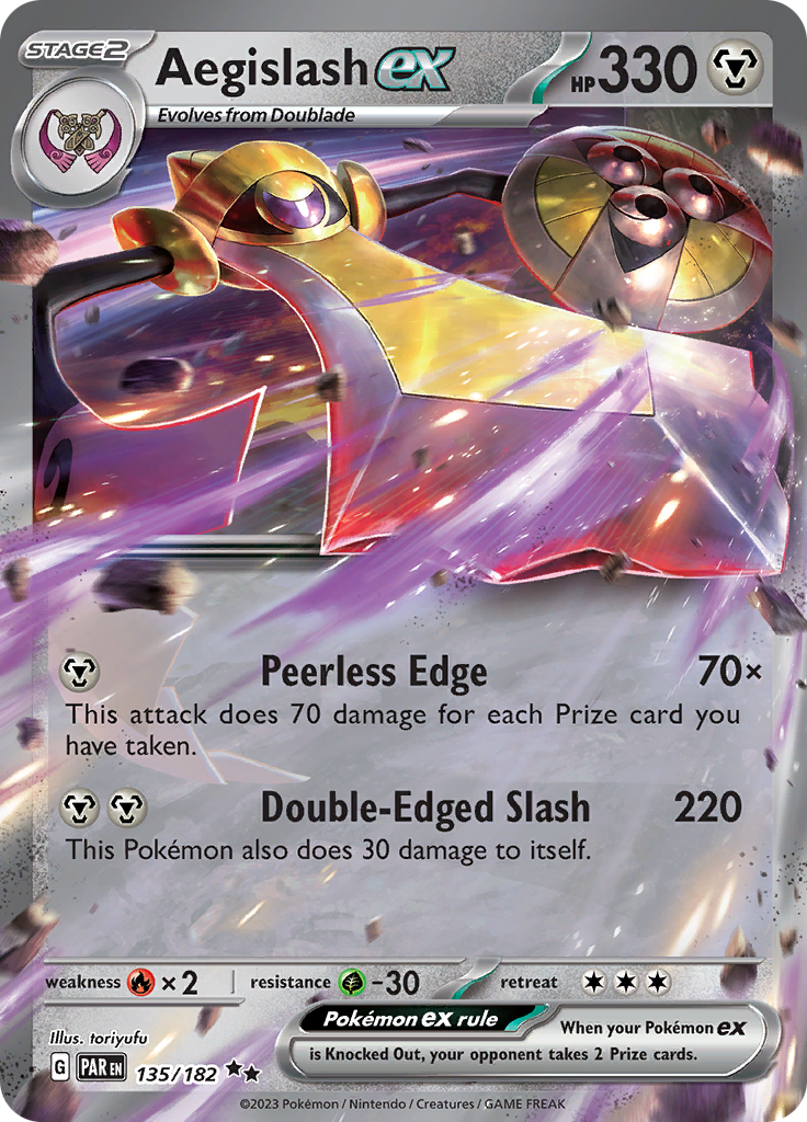 Aegislash ex (135/182) [Scarlet & Violet: Paradox Rift] | Silver Goblin