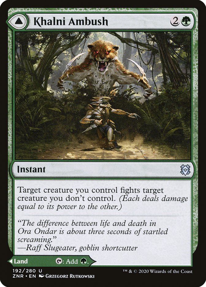 Khalni Ambush // Khalni Territory (192) Foil - Zendikar Rising