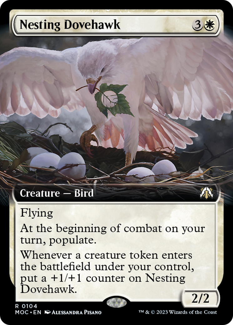 Nesting Dovehawk (Extended Art) [March of the Machine Commander] | Silver Goblin