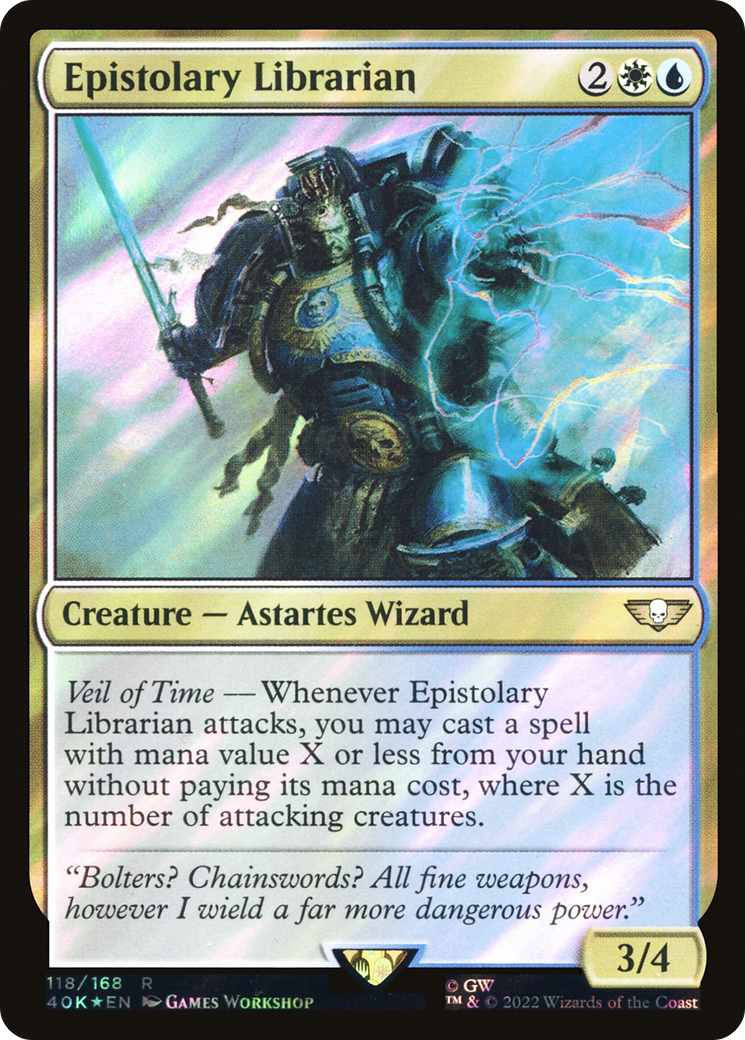 Epistolary Librarian (Surge Foil) [Warhammer 40,000]