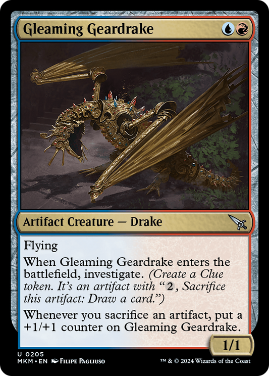 Gleaming Geardrake [Murders at Karlov Manor] Foil