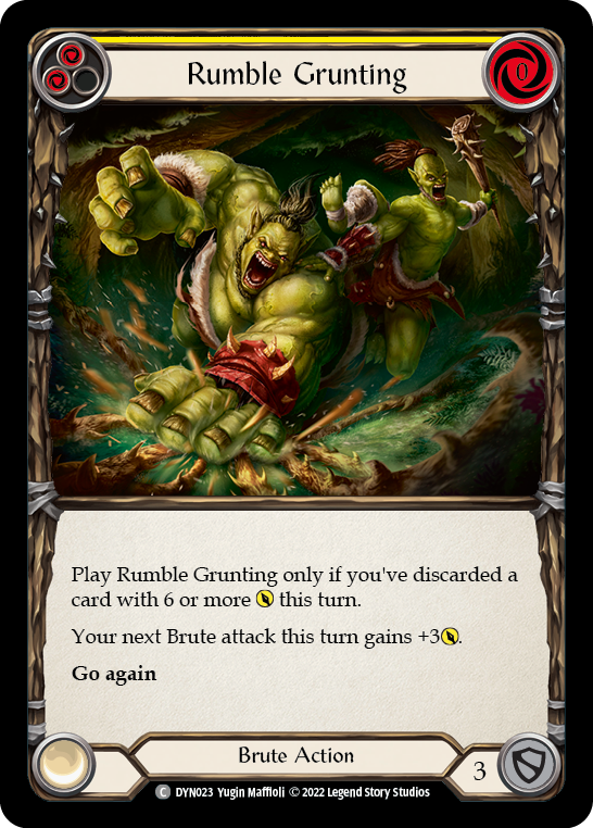 Rumble Grunting (Yellow) [DYN023] (Dynasty) | Silver Goblin