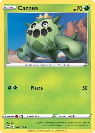 Cacnea (4) Reverse Holofoil - Shining Fates