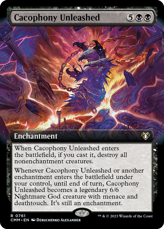 Cacophony Unleashed (Extended Art) (761) Foil - Commander Masters