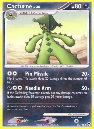 Cacturne (34) Reverse Holofoil - Great Encounters