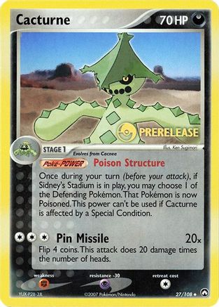 Cacturne (Prerelease) (27) - Miscellaneous Cards & Products