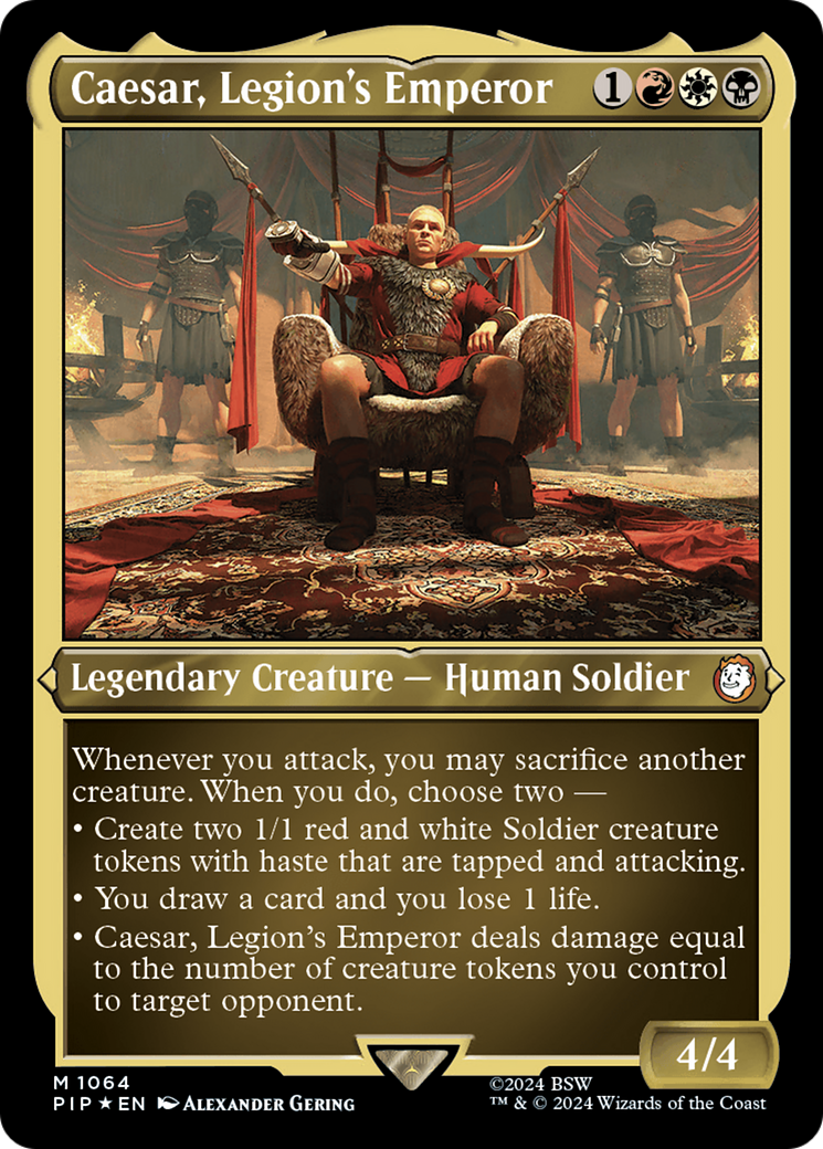 Caesar, Legion's Emperor (Display Commander) (1064) Etched Foil - Fallout