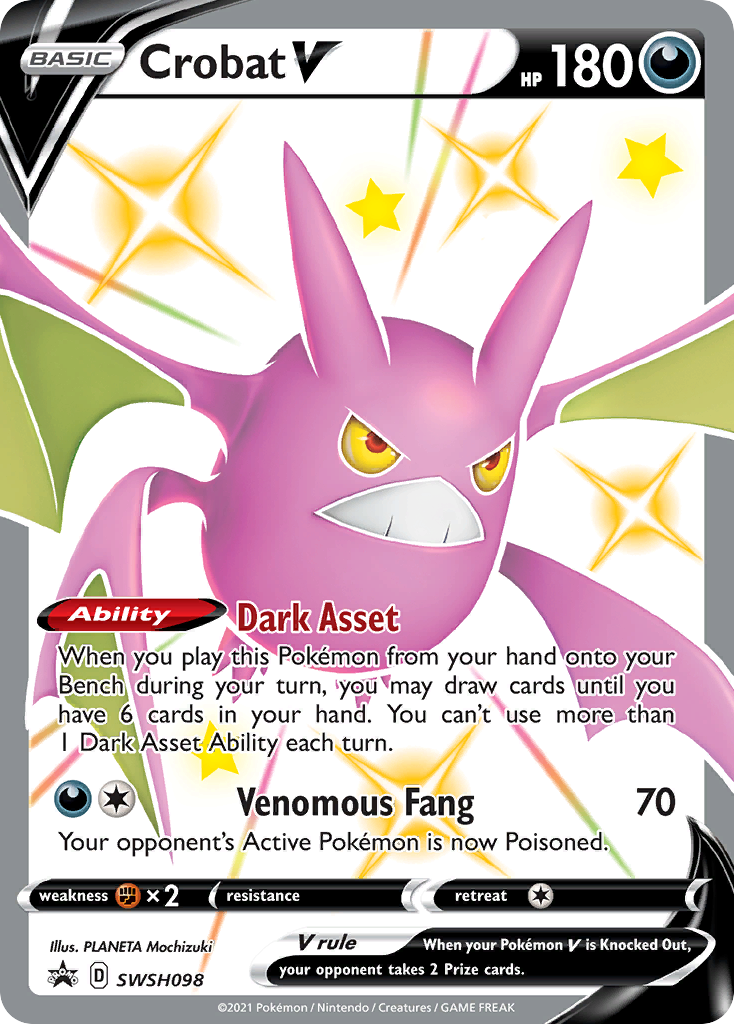 Crobat V (SWSH098) [Sword & Shield: Black Star Promos] | Silver Goblin