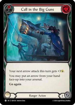 Call in the Big Guns (Red) (SEA120) Rainbow Foil - High Seas